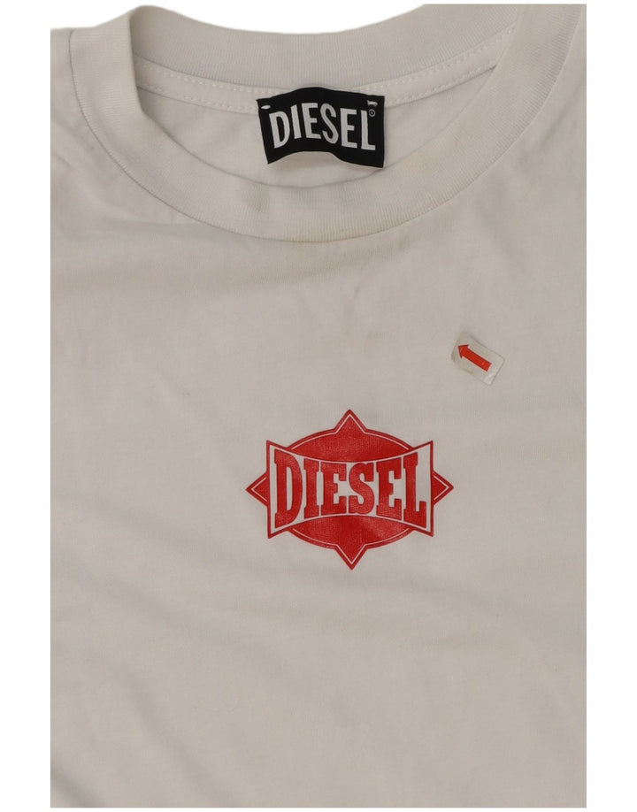Diesel Camiseta gráfica para niños 13-14 años Grande Blanco