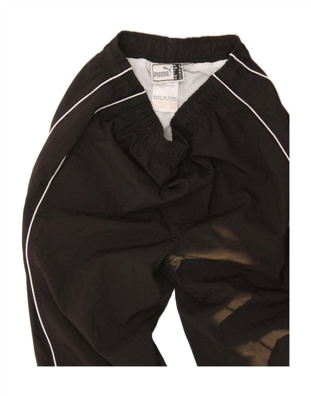 PUMA Womens Tracksuit Trousers UK 12 Medium Black Polyester Vintage Puma and Second-Hand Puma from Messina Hembry 