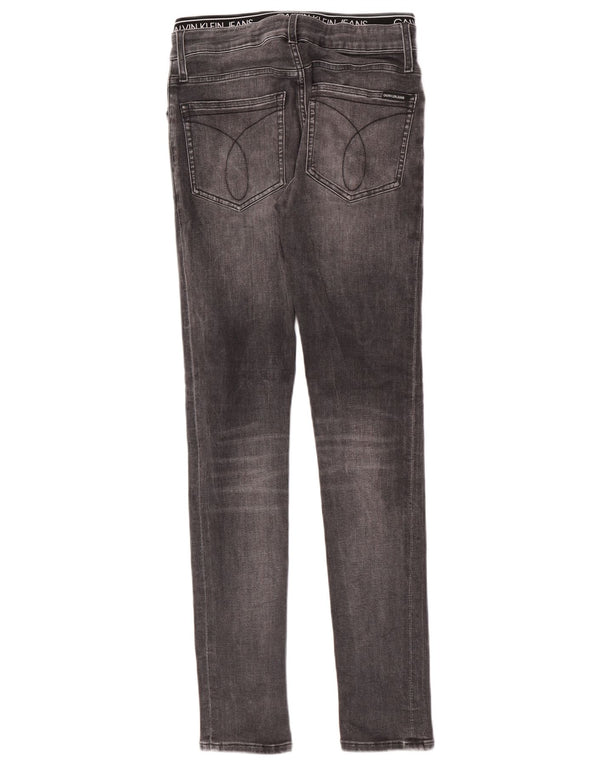 Calvin Klein Jeans ajustados con gráficos para niños 15-16 años W28 L32 Algodón gris