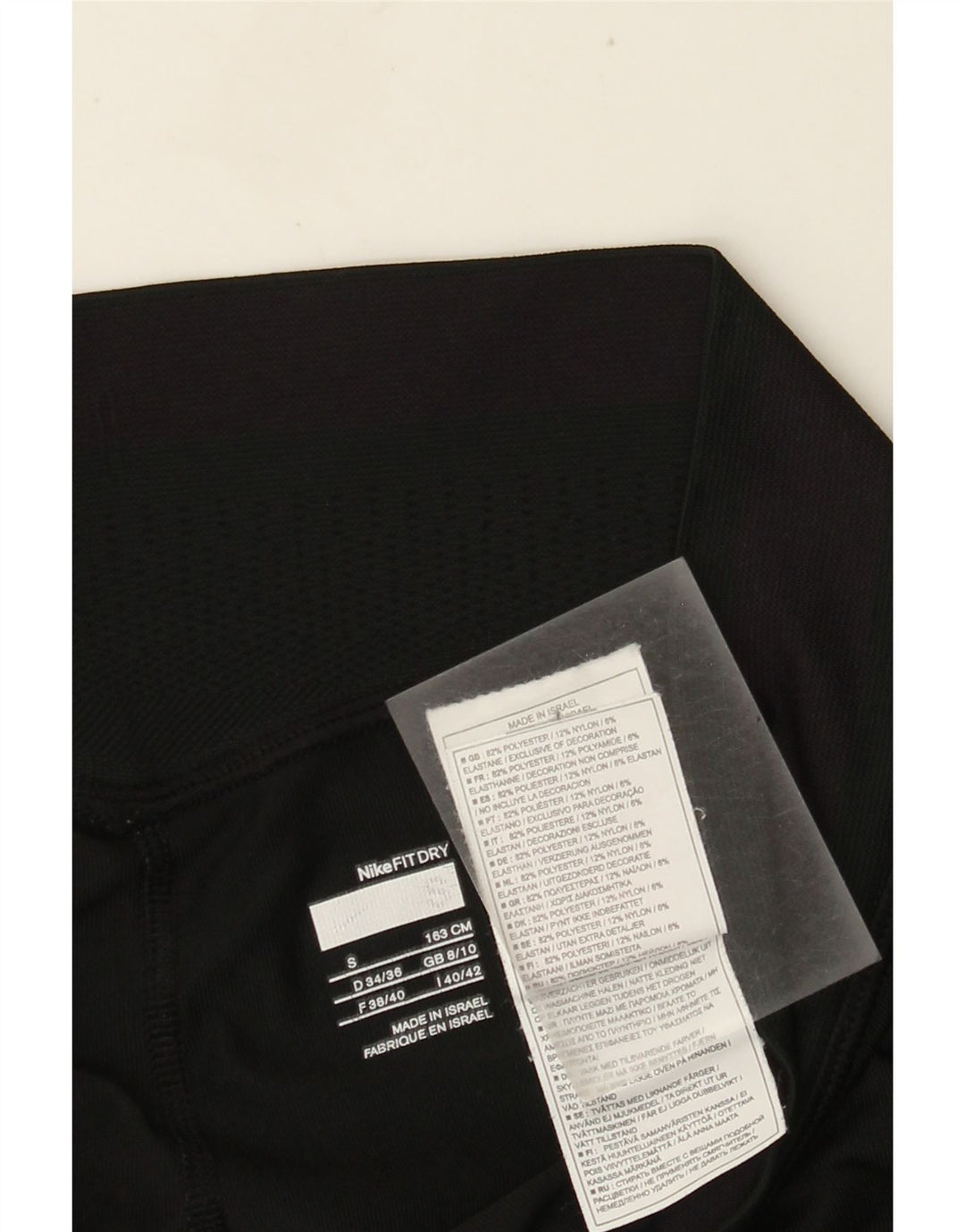 Nike Leggings Capri para Mujer Reino Unido 8/10 Pequeño Poliéster Negro