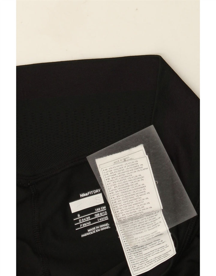 Nike Leggings Capri para Mujer Reino Unido 8/10 Pequeño Poliéster Negro