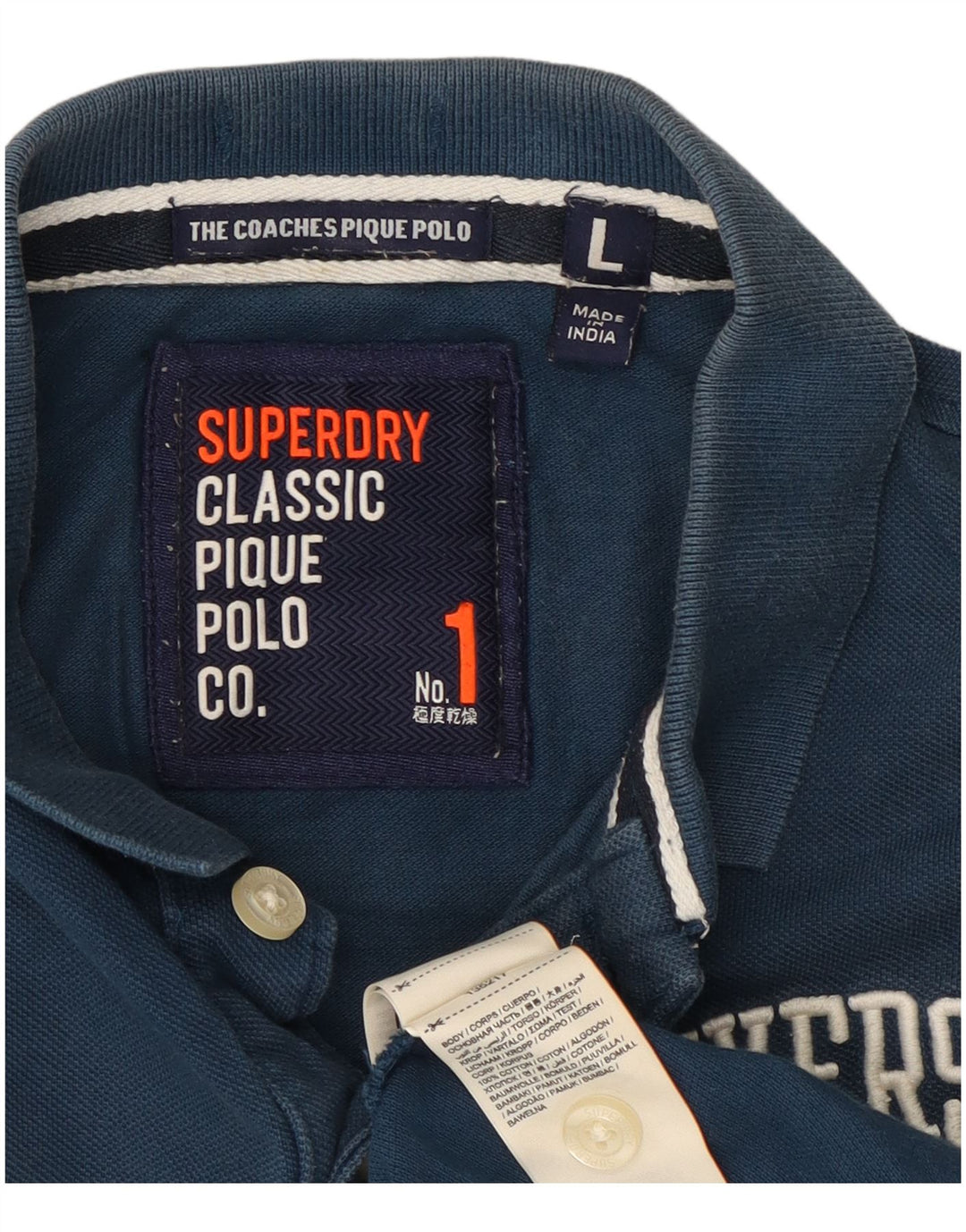 Superdry Polo Gráfico De Algodón Azul Grande Para Hombre