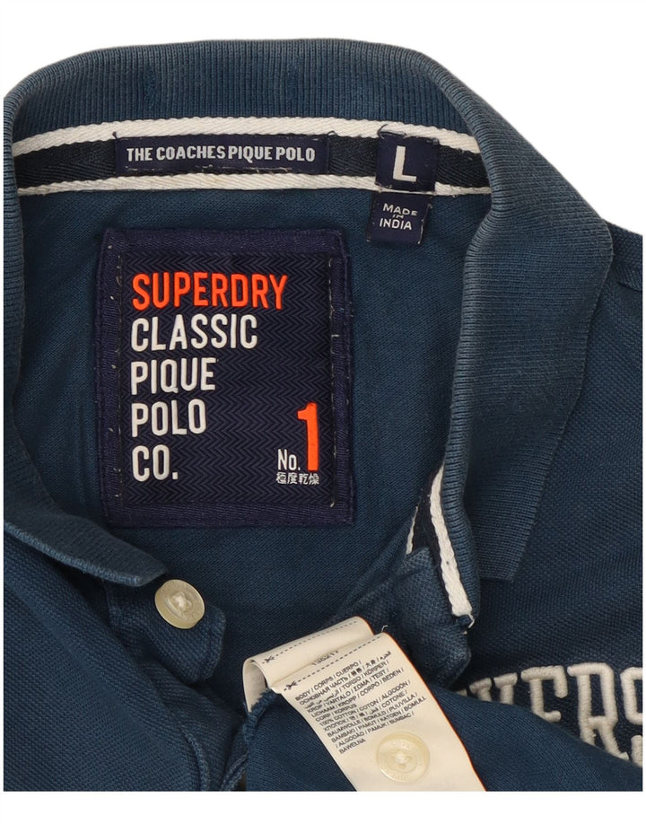Superdry Polo Gráfico De Algodón Azul Grande Para Hombre