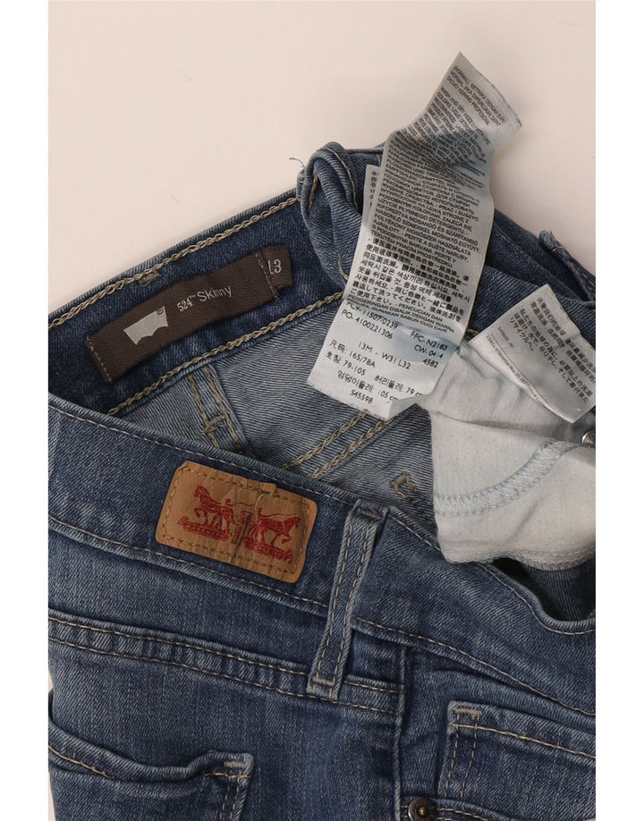 LEVI'S Vaqueros pitillo 524 para mujer W31 L32 Algodón azul