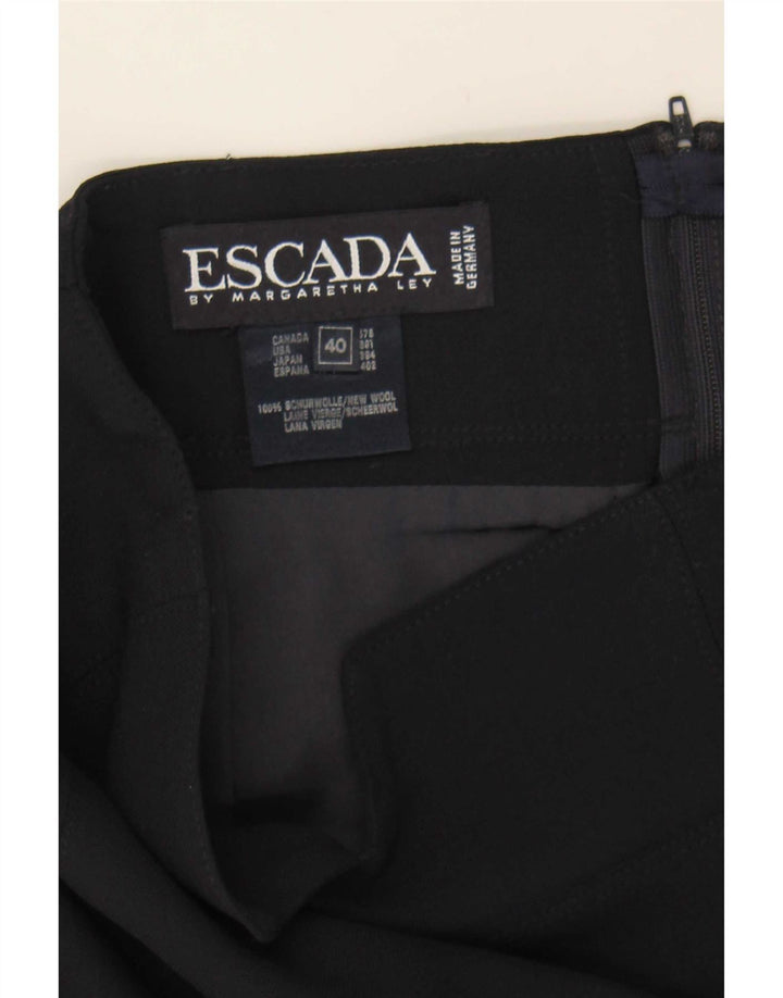 Falda lápiz para mujer Escada EU 40 Medium W27 Lana azul marino