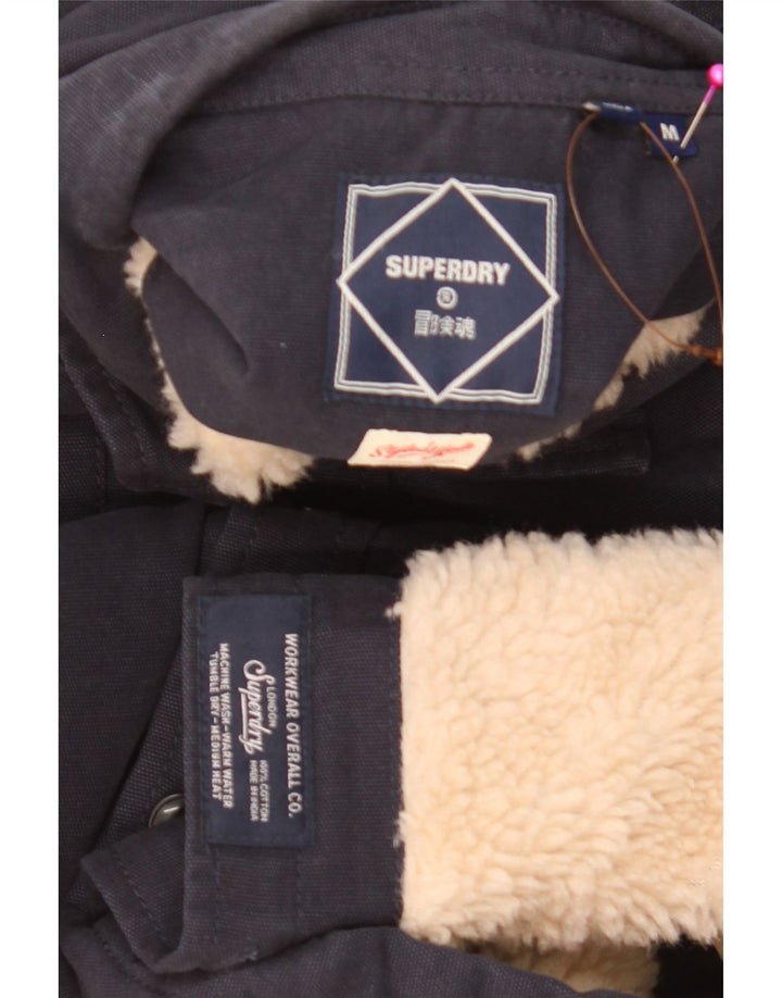 Superdry Camisa Sherpa Lumberjack De Algodón Azul Marino Mediano
