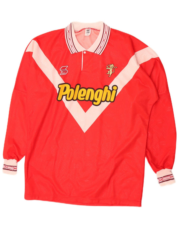 Brescia Calcio Hombres 1995-1996 Tercera camiseta gráfica Top XL Rojo Deportes