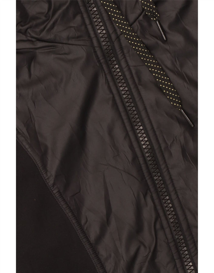 Adidas Mujer Climalite Chándal Top Chaqueta UK 12 Mediano Negro Poliéster