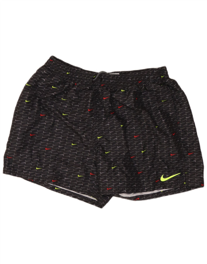 NIKE Pantalones cortos deportivos gráficos para hombre XL Poliéster geométrico negro
