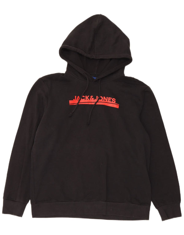 Jack & Jones Hombre Graphic Sudadera con Capucha Jumper XL Algodón Negro