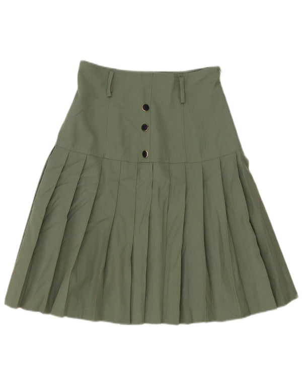 La Madeleine Falda Plisada De Cintura Alta Para Mujer Small W26 Green
