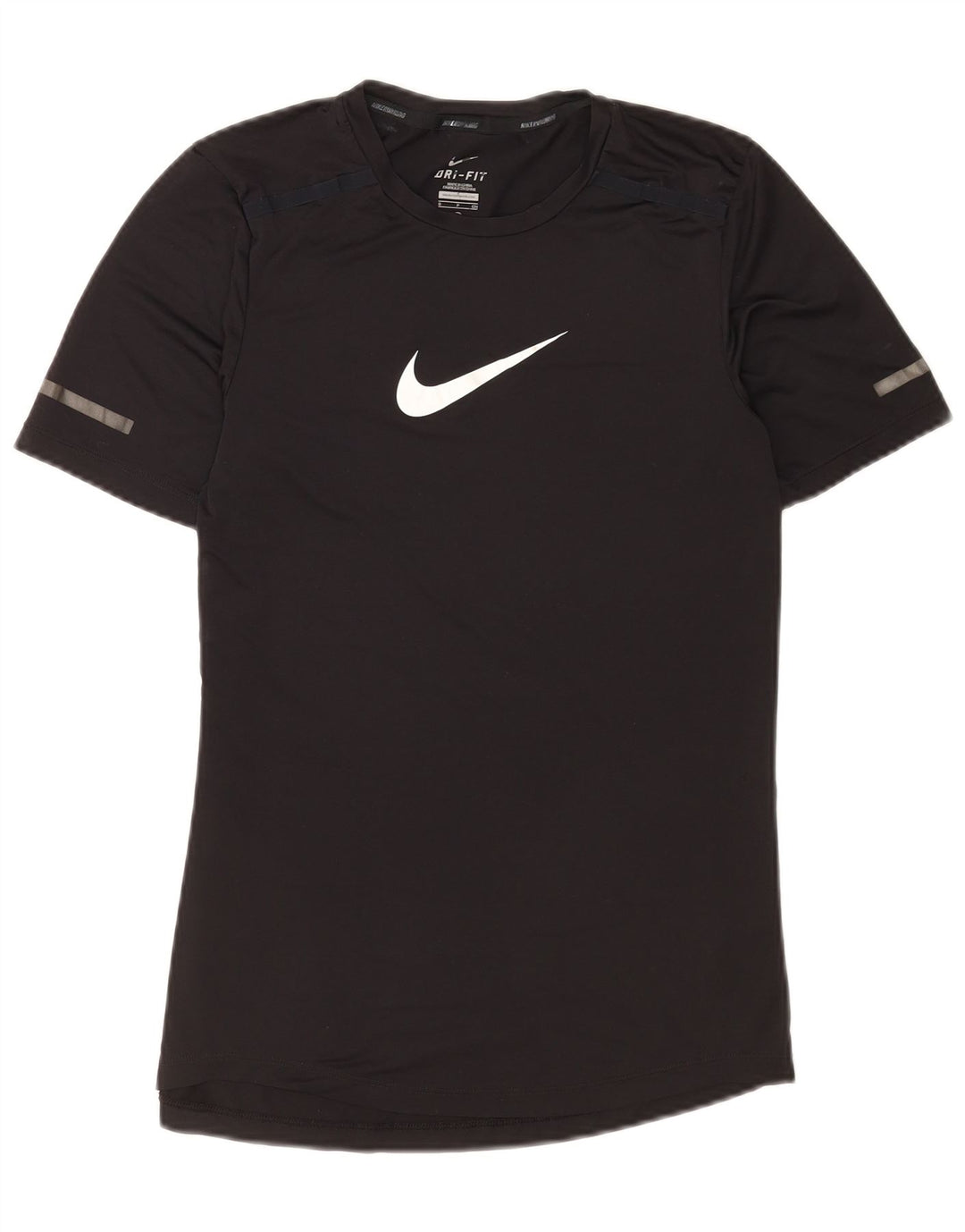 Nike Dri Fit Graphic Camiseta para hombre, talla pequeña, poliéster negro
