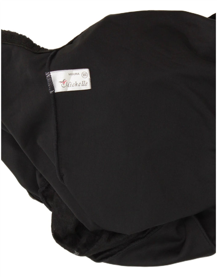 MICHELLE Body de terciopelo para mujer UK 44 Mediano Negro Paisley Poliéster