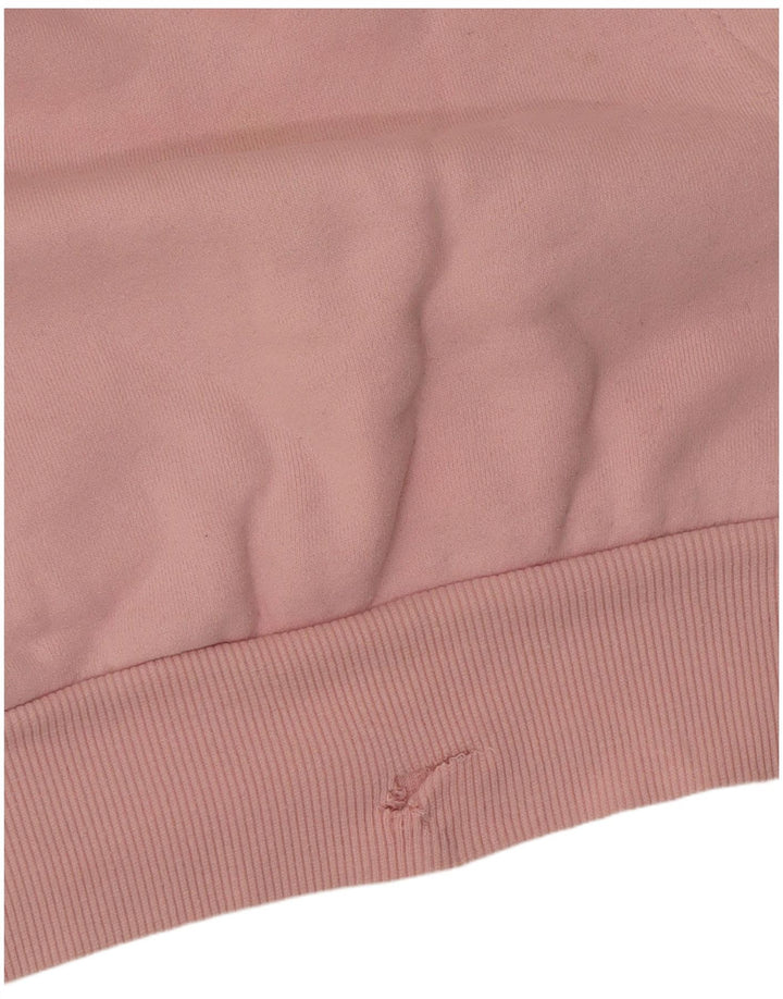 ELLESSE Jersey con capucha y gráfico extragrande para mujer UK 8 Small Pink Cotton