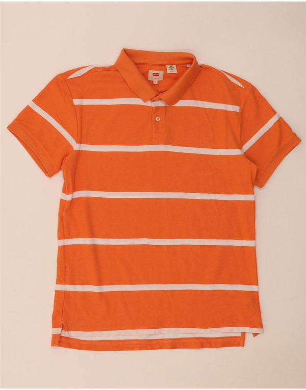Levi's Polo Hombre XL Algodón Rayas Naranja