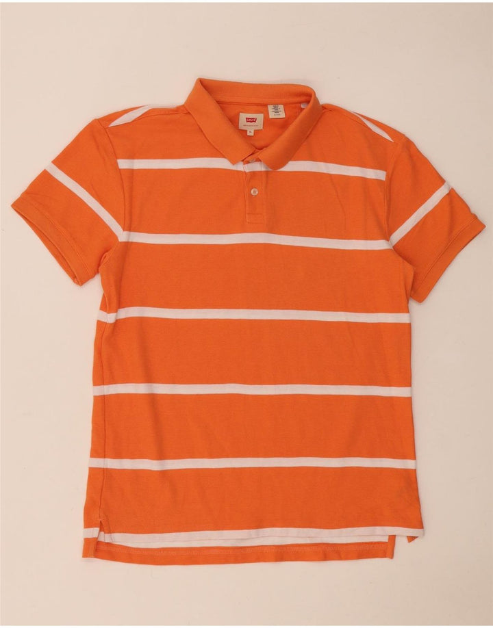 Levi's Polo Hombre XL Algodón Rayas Naranja