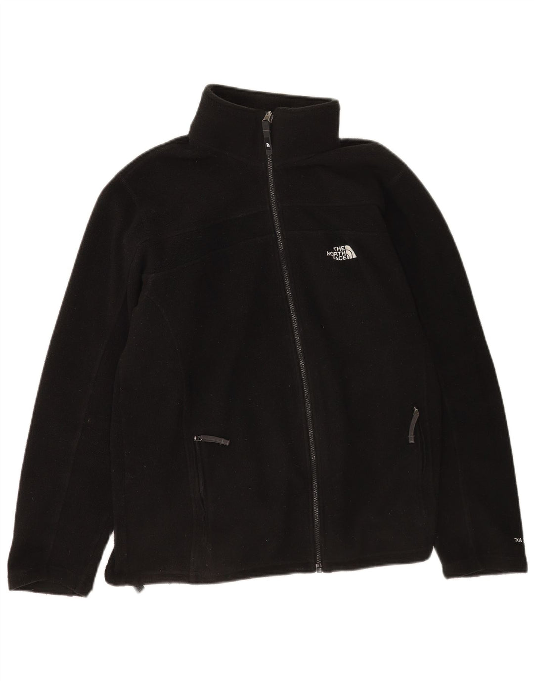 The North Face Chaqueta polar con forro para hombre, talla 40, poliéster negro grande