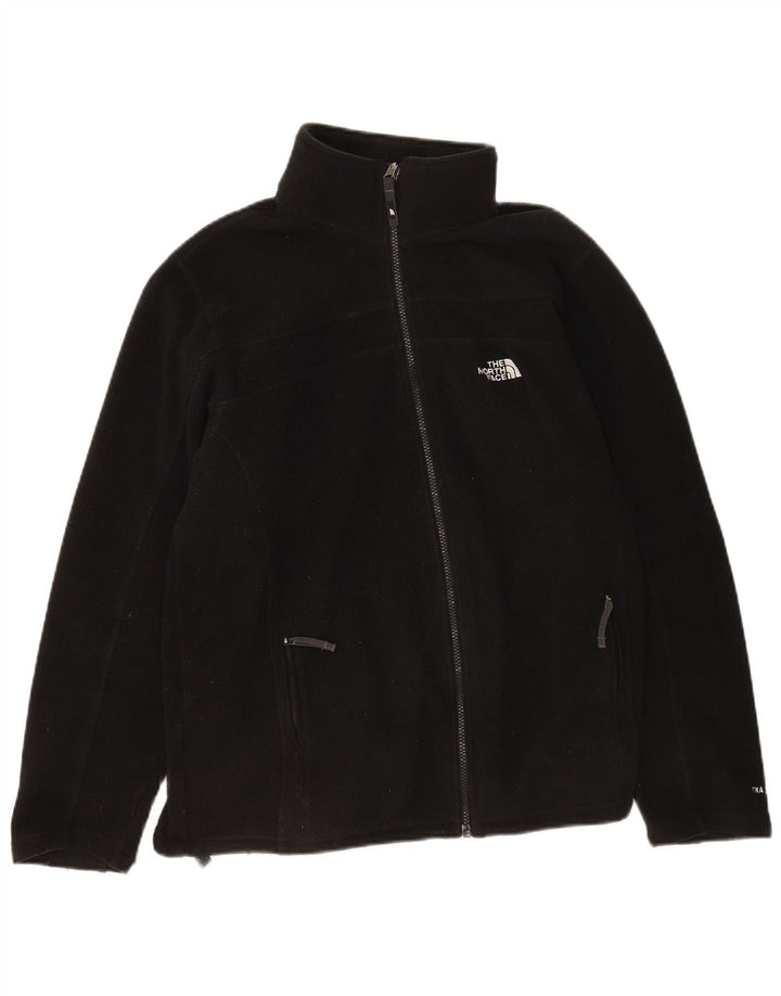 The North Face Chaqueta polar con forro para hombre, talla 40, poliéster negro grande