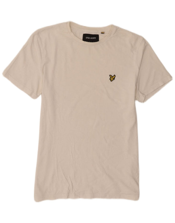 Lyle & Scott Camiseta de manga corta para hombre, talla grande, algodón blanco