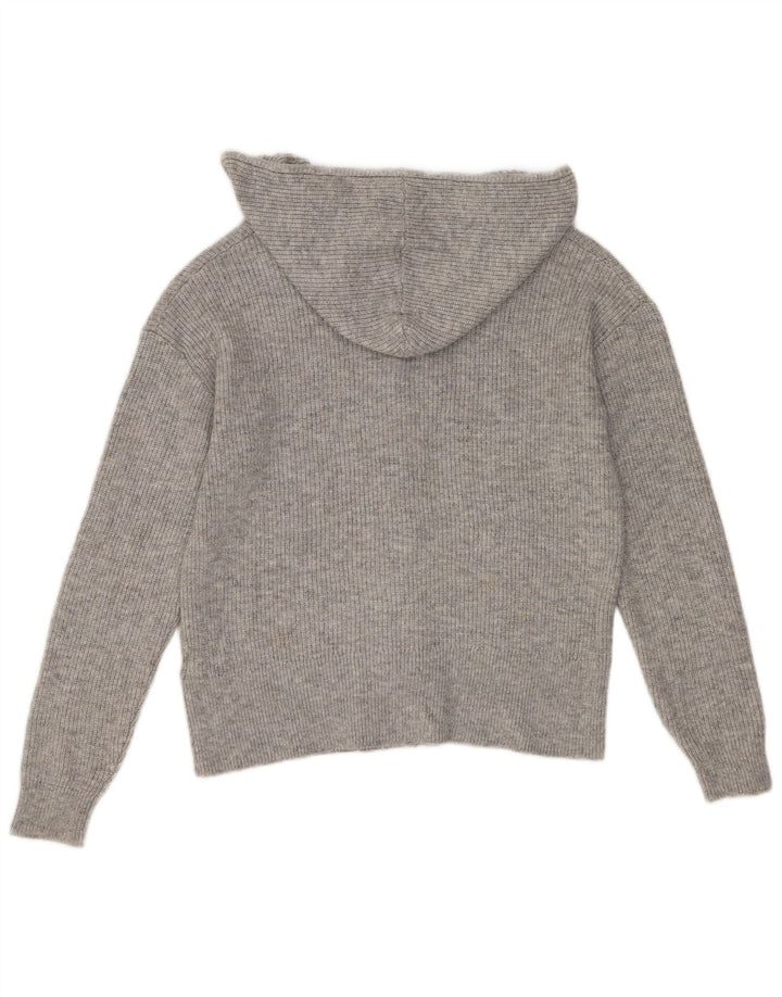 Marks & Spencer Suéter tipo cárdigan con capucha para mujer UK 40 Poliéster gris medio