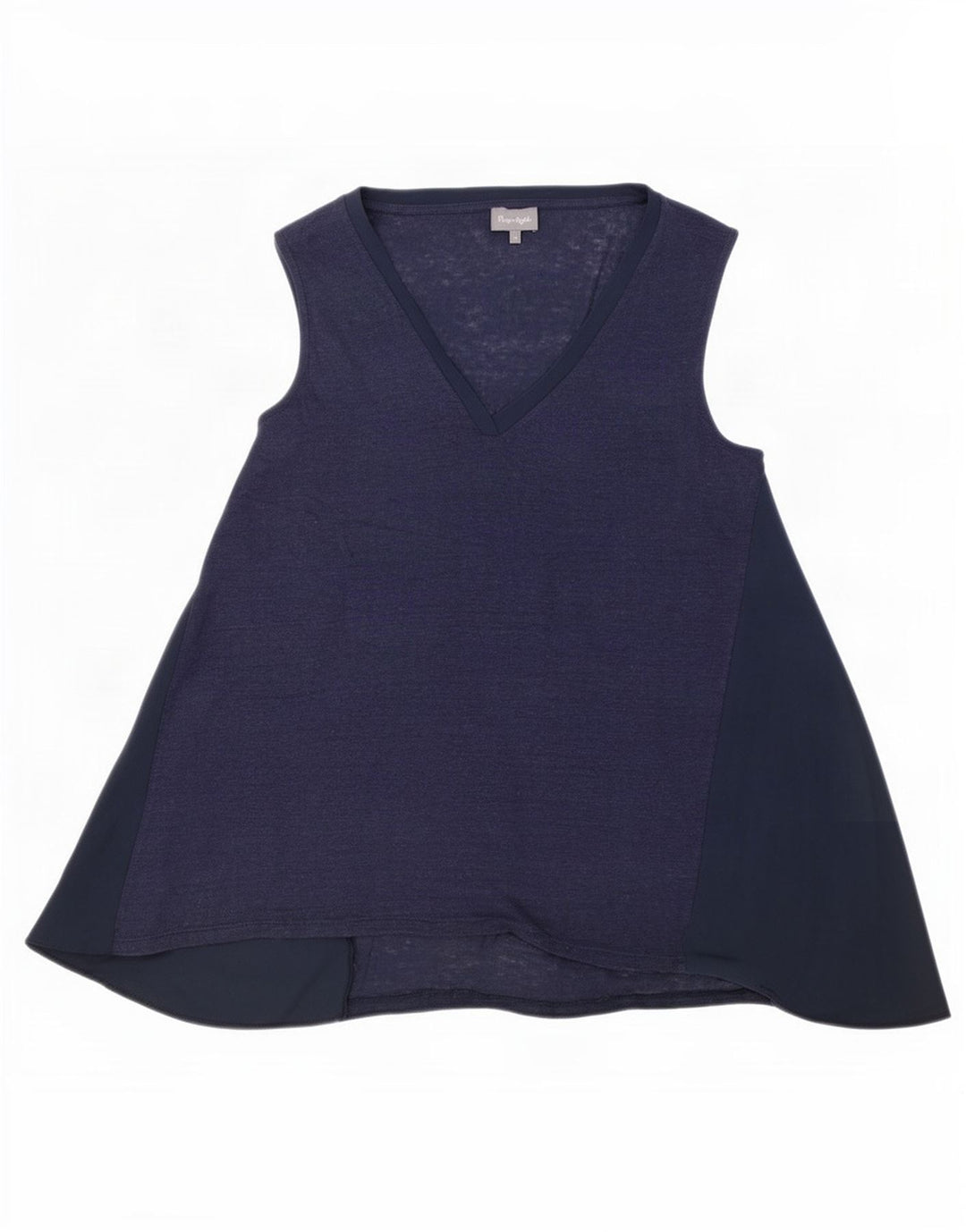 Phase Eight Top Túnica para Mujer UK 40 Mediano Lino Azul Marino