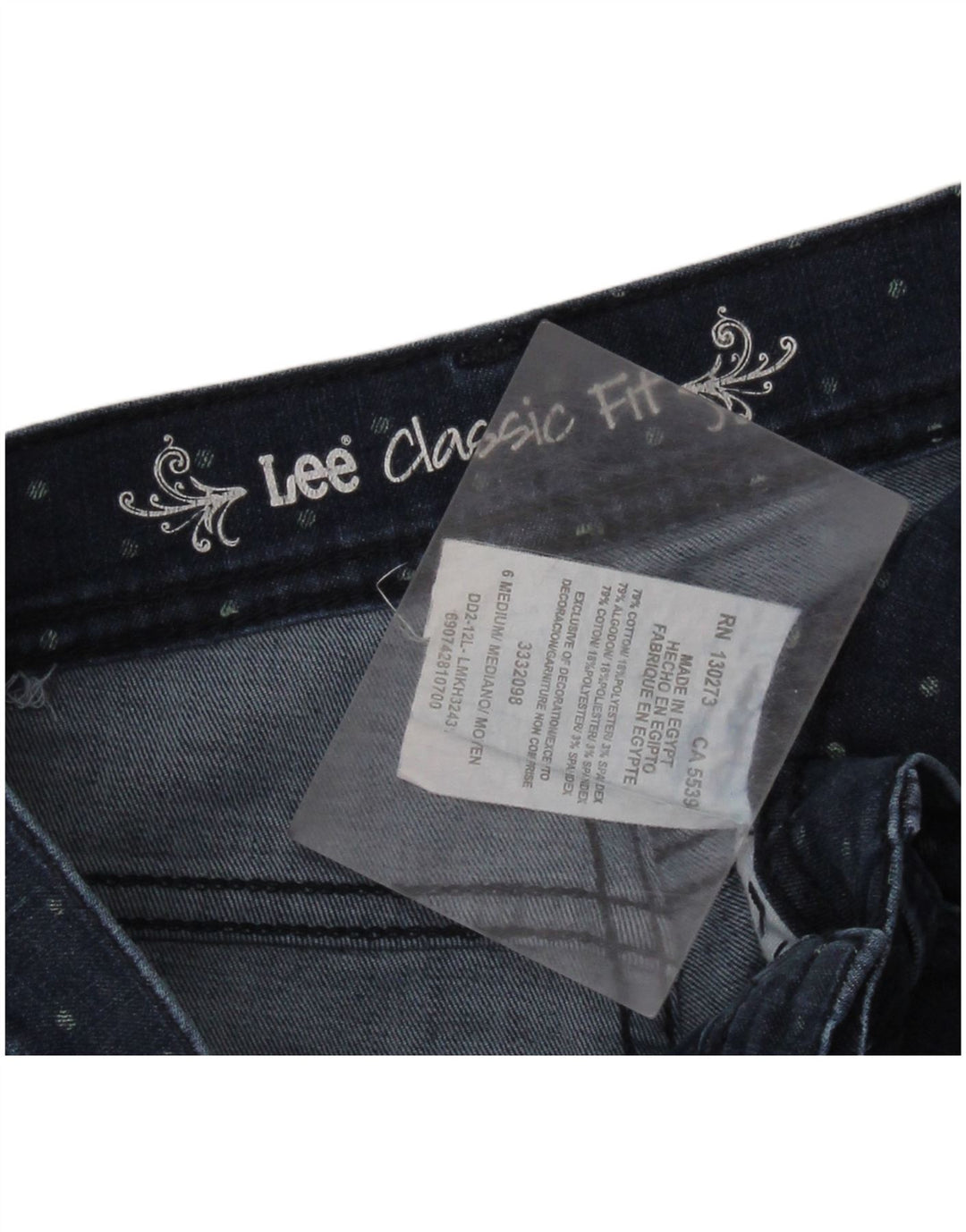 LEE Jeans Capri de Ajuste clásico para Mujer US 6 Medium W28 L19 Azul Marino Manchado