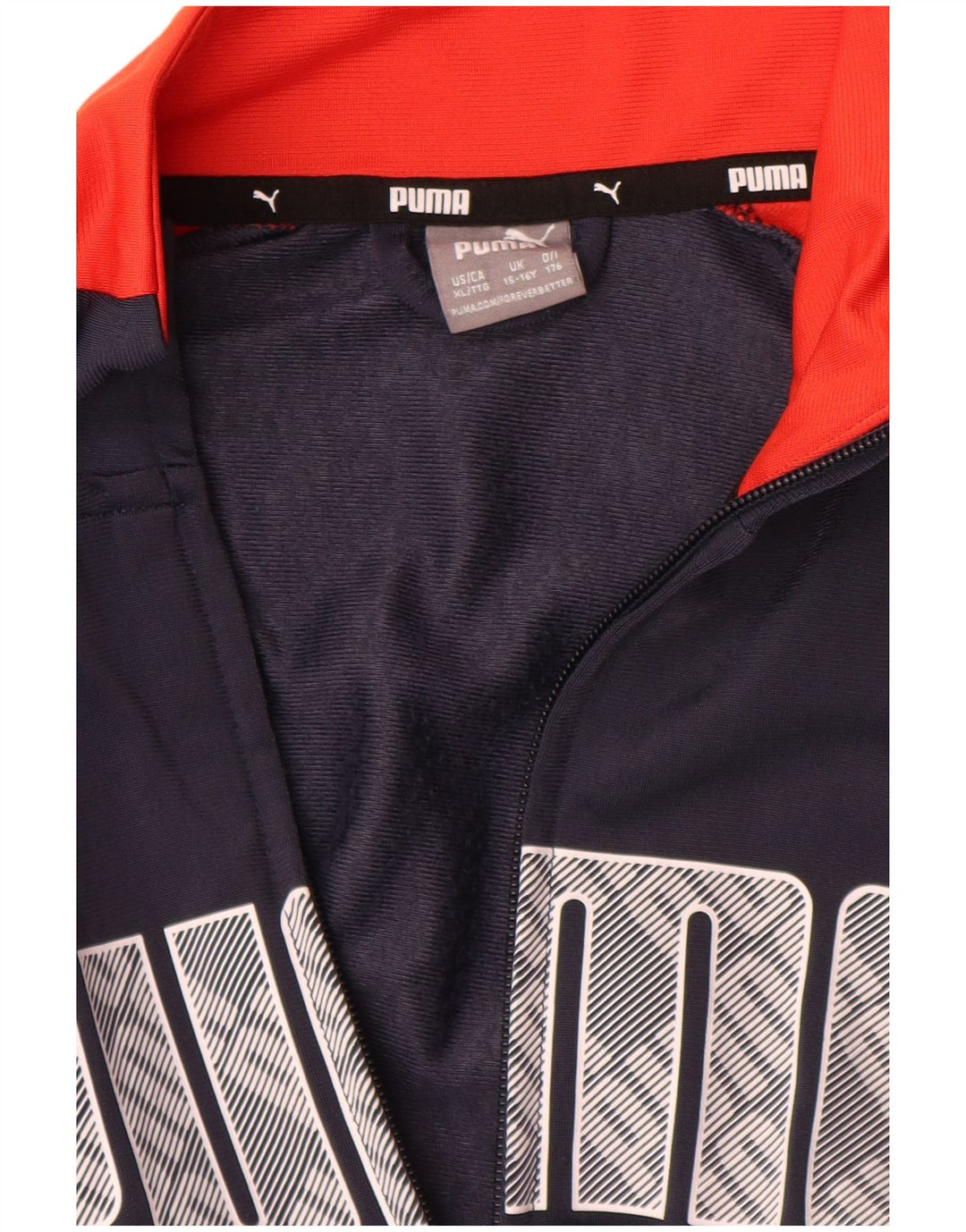 Puma Boys Graphic Chándal Top Chaqueta 15-16 Años Azul Marino Poliéster