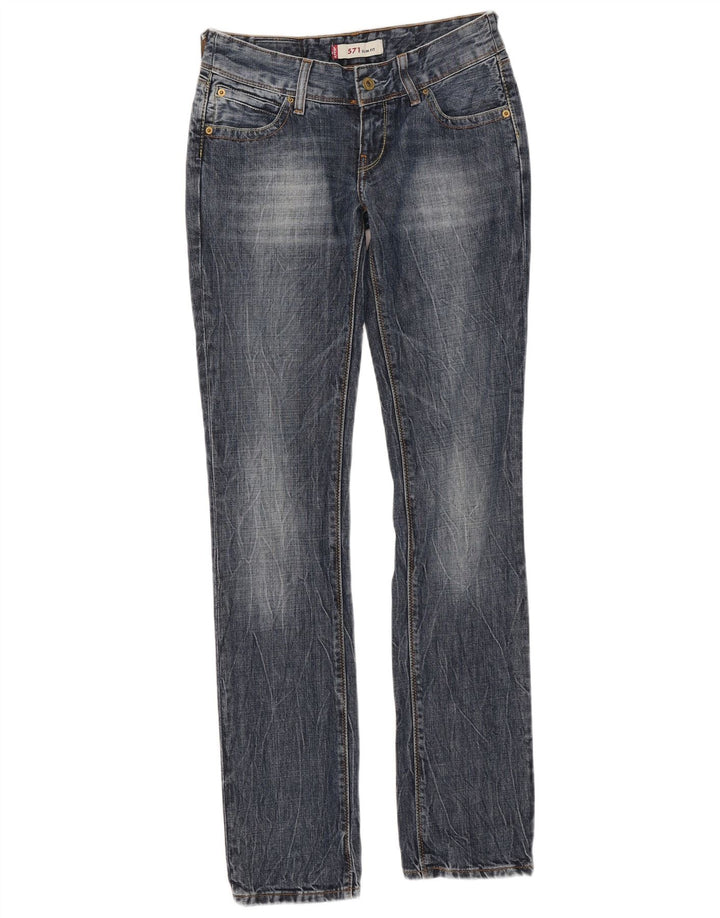 Levi's Mujer 571 Slim Jeans W27 L34 Algodón Azul
