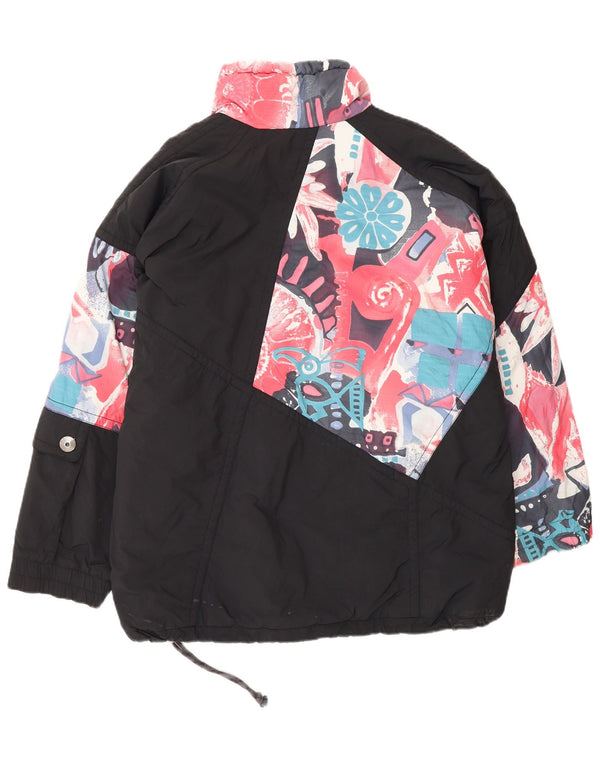 MAIER Chaqueta cortavientos de gran tamaño para hombre UK 6 XS Negro Floral