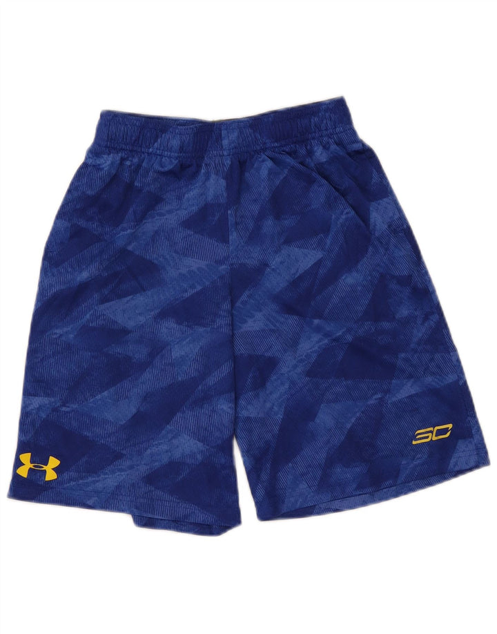 Under Armour Pantalones cortos deportivos para niño 9-10 años Azul medio Geométrico