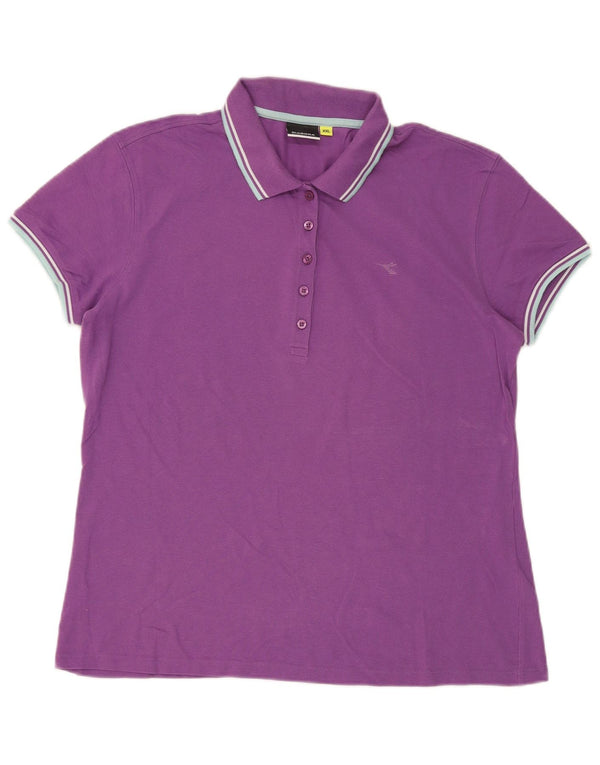 DIADORA Polo de Mujer ES 39 2XL Algodón Morado