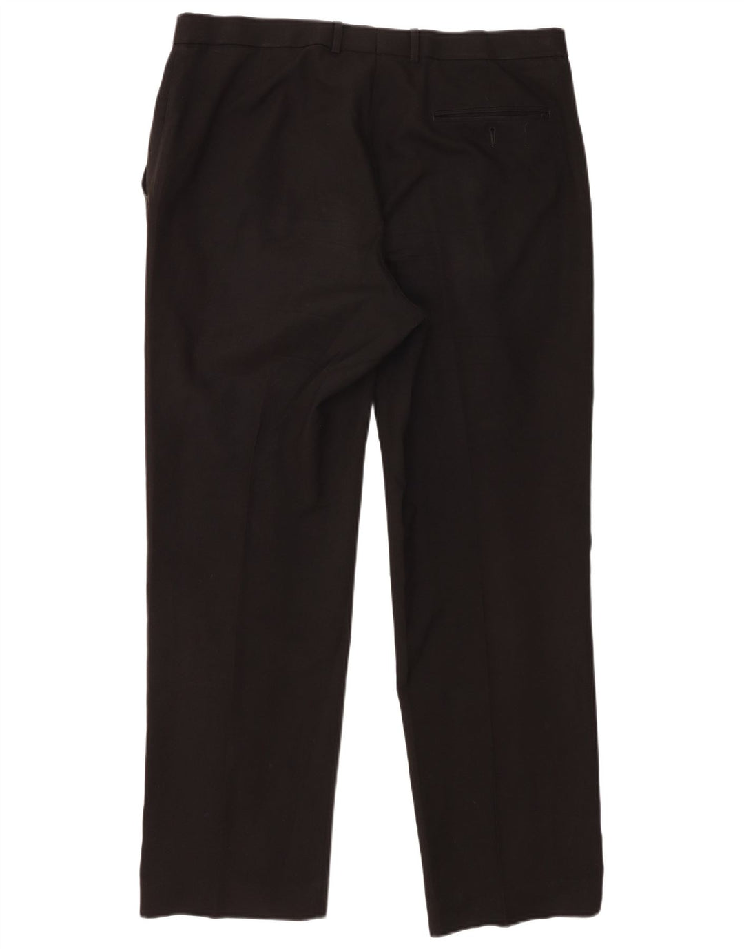 Marks & Spencer Pantalón de traje con pinzas para hombre W36 L31 Poliéster negro