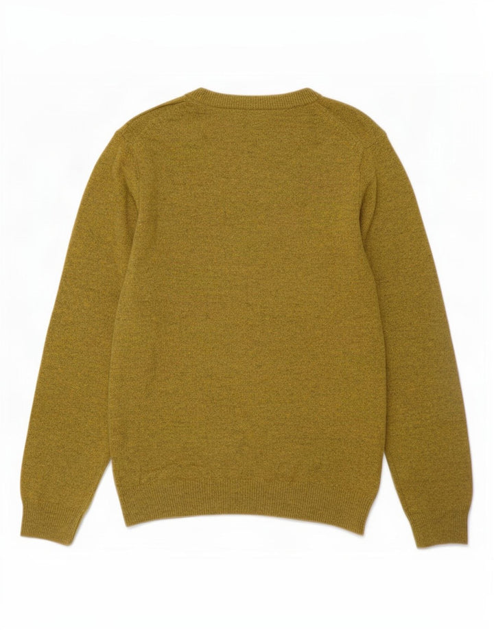 Marks & Spencer Jersey De Cuello Redondo Para Hombre De Lana Moteada En Amarillo Medio