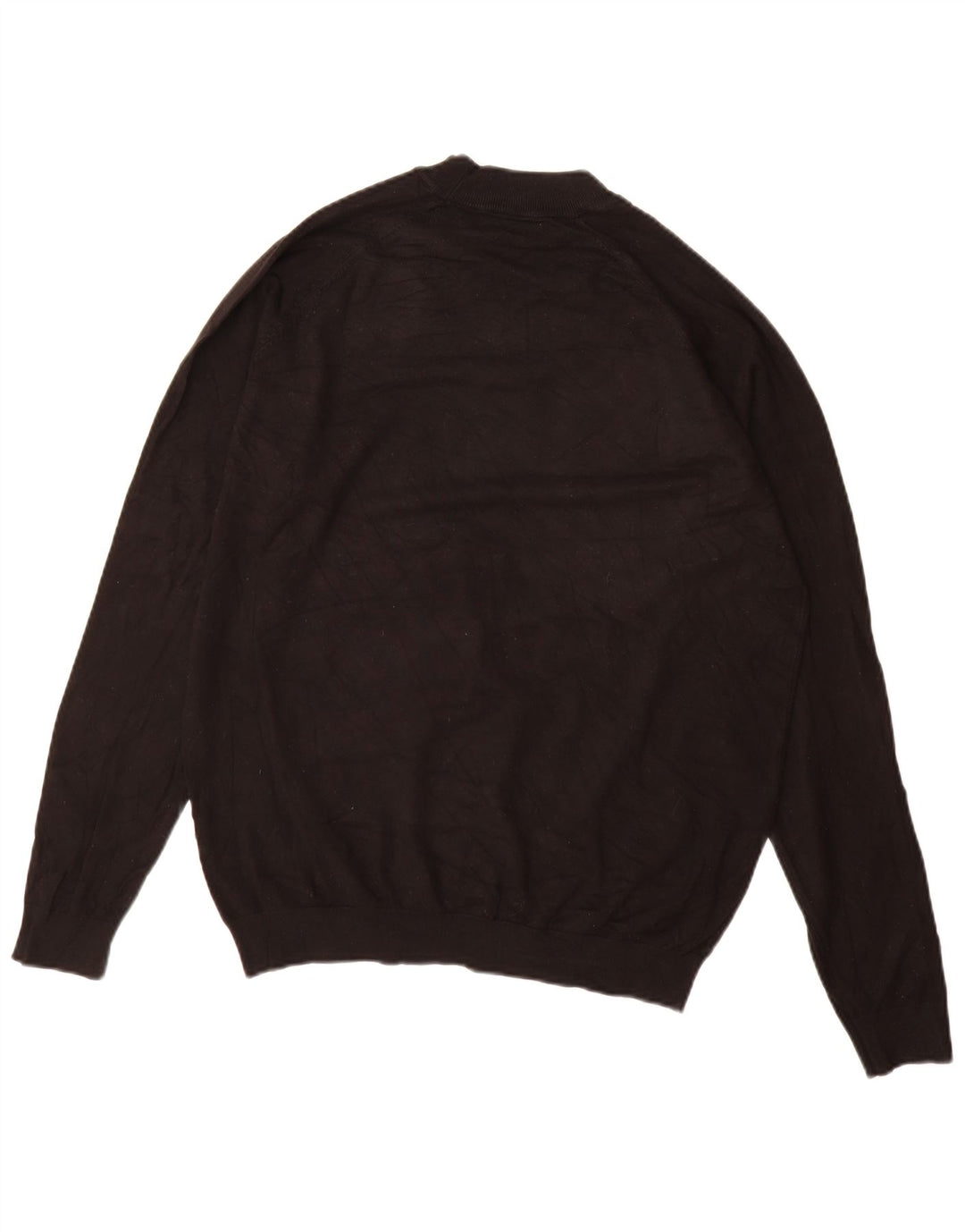 Zara Hombre Jersey Con Cuello Alto De Viscosa Negro Grande