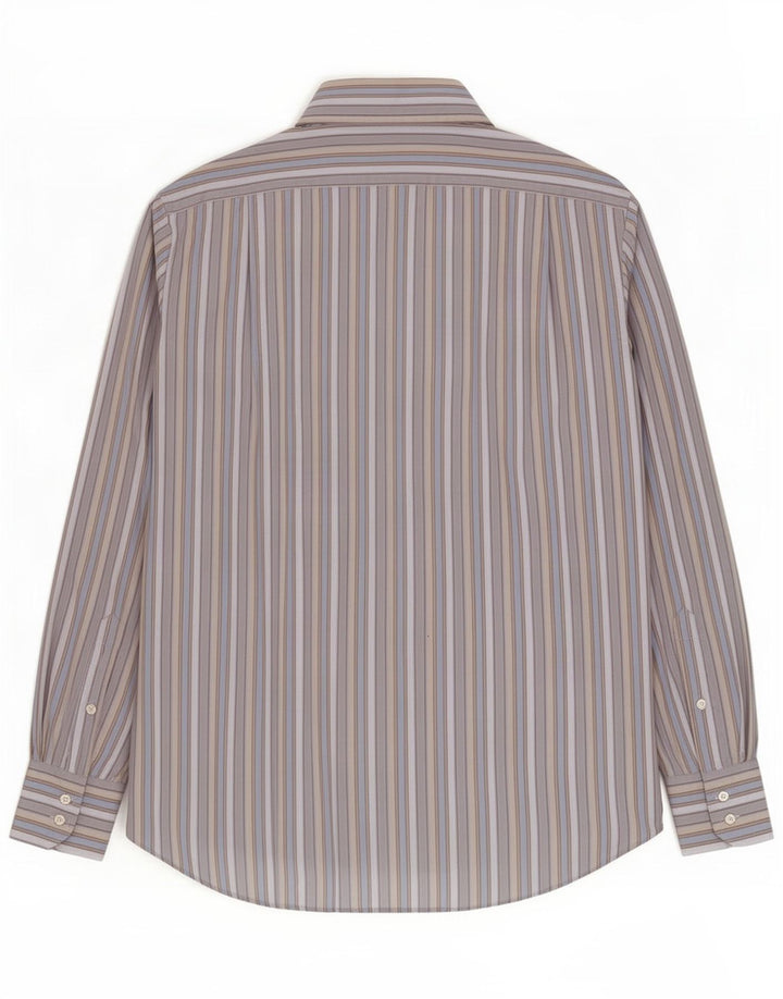 Camisa Basile para hombre Talla 40 15 Algodón a rayas azul medio Clásico
