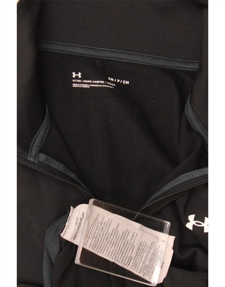 Under Armour Hombre Chándal Top Chaqueta Small Negro Colorblock Poliéster