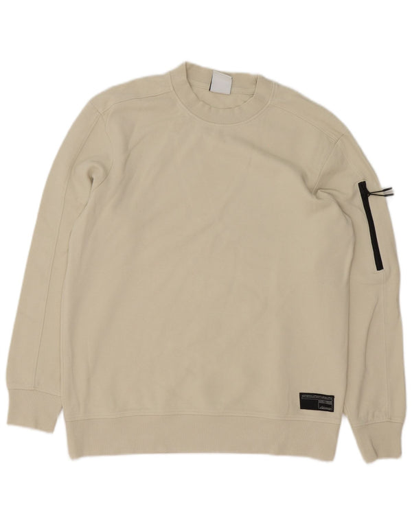 Zara Hombre Sudadera Jumper Small Off White Algodón