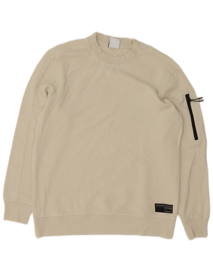 Zara Hombre Sudadera Jumper Small Off White Algodón