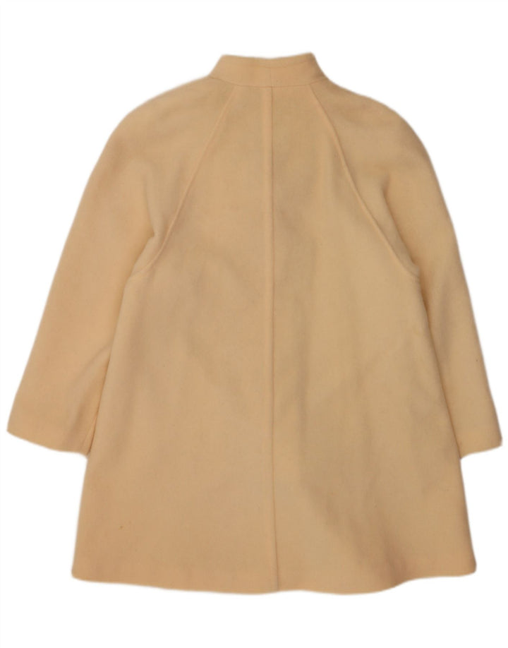 Vintage mujer abrigo Reino Unido 14 grande beige nueva lana