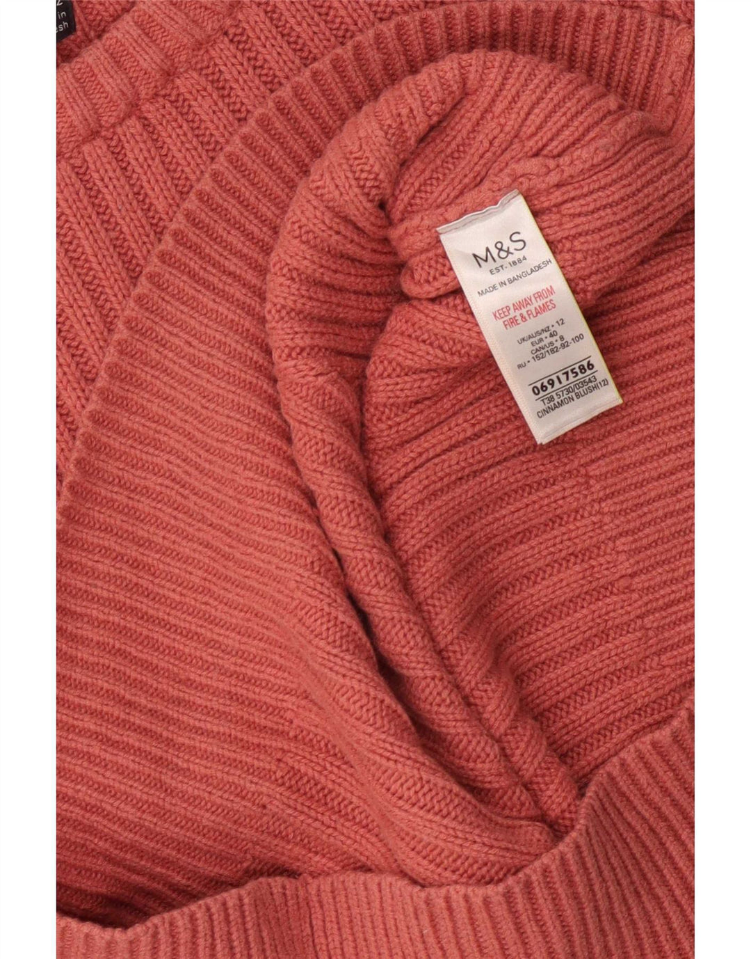 Marks & Spencer - Jersey para mujer con cuello barco, talla 40, color rosa medio