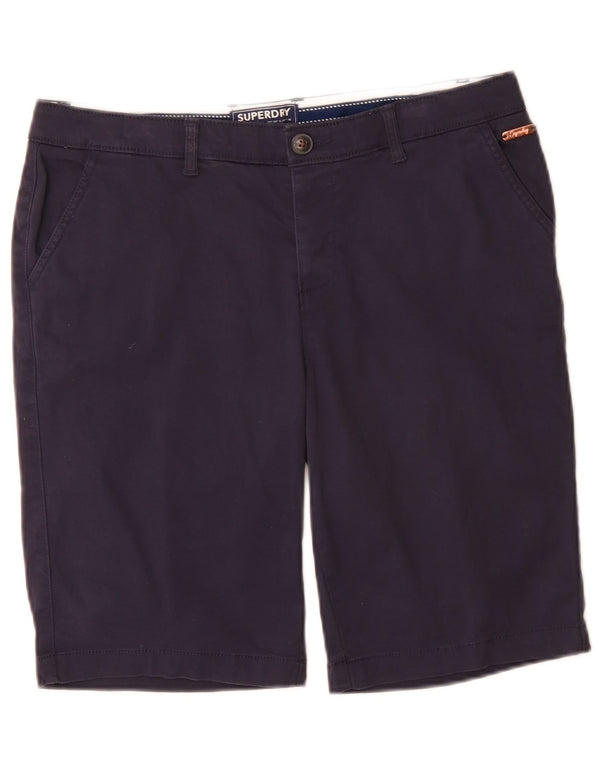 Superdry Pantalones cortos chinos regulares para mujer UK 12 Medium W32 Algodón azul marino