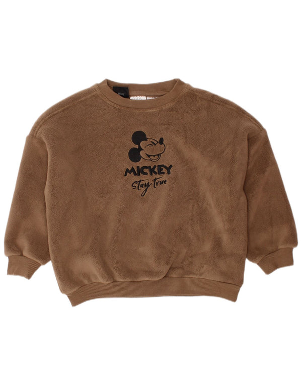 ZARA Jersey polar para bebé niño Mickey Mouse 18-24 meses Algodón marrón