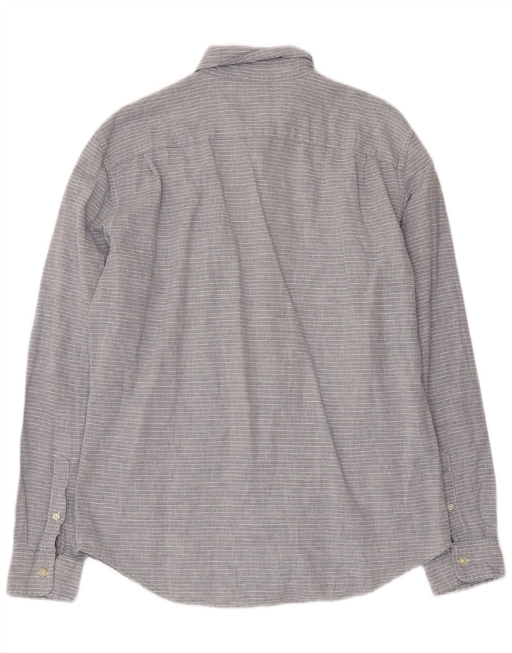 Camisa Gap de corte estándar para hombre con rayas diplomáticas en gris medio