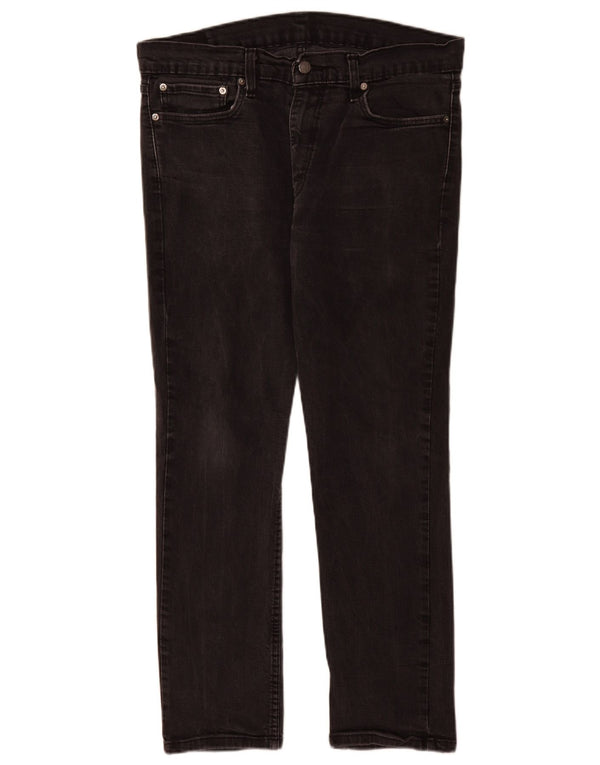 Levi's Hombre 511 Slim Jeans W36 L30 Algodón Negro
