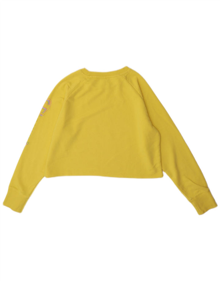 Champion Sudadera Crop Graphic para Mujer UK 14 Medium Yellow