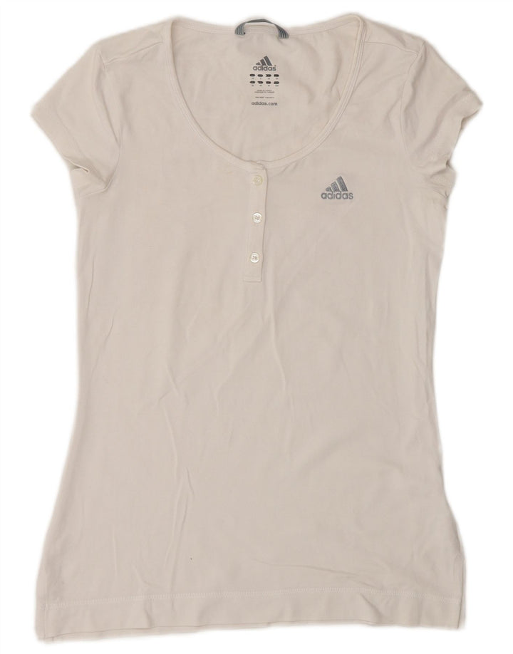 Adidas - Camiseta para mujer, talla 10, color blanco