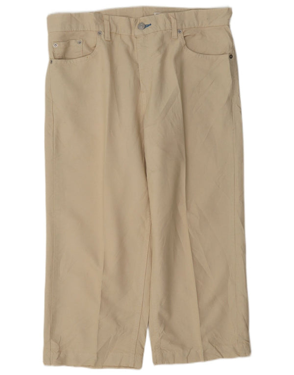 Levi's Pantalones capri de cintura alta 577 para mujer US 12 Large W34 L22 Beige