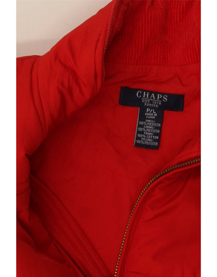 Chaps Chaleco acolchado para mujer UK 40 Grande Poliéster rojo