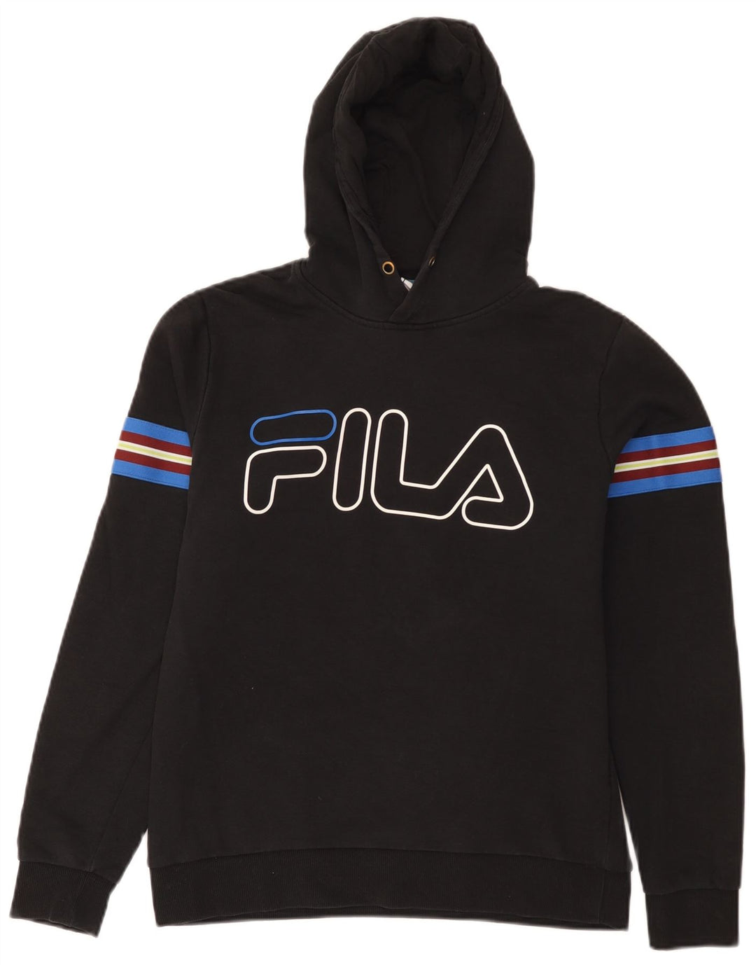Fila Hombre Graphic Sudadera Con Capucha Jersey Mediano Algodón Negro