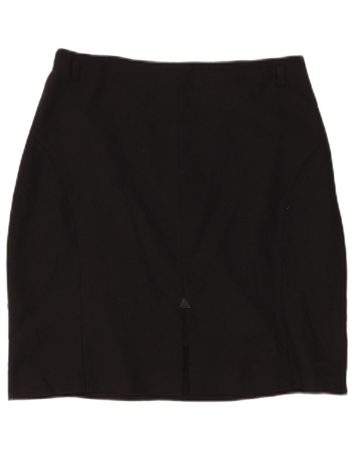 MAX & CO. Minifalda de cintura alta para mujer UK 18 XL W30 Lana virgen negra